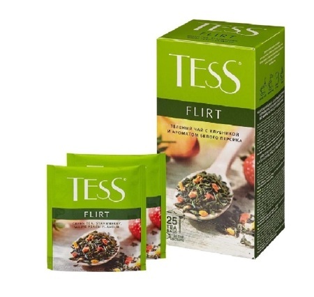 Чай Tess зелёный ароматизированный в пакетиках для разовой заварки (25п)